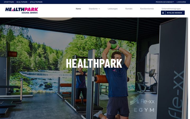 Ekraanipilt saidist healthpark.de
