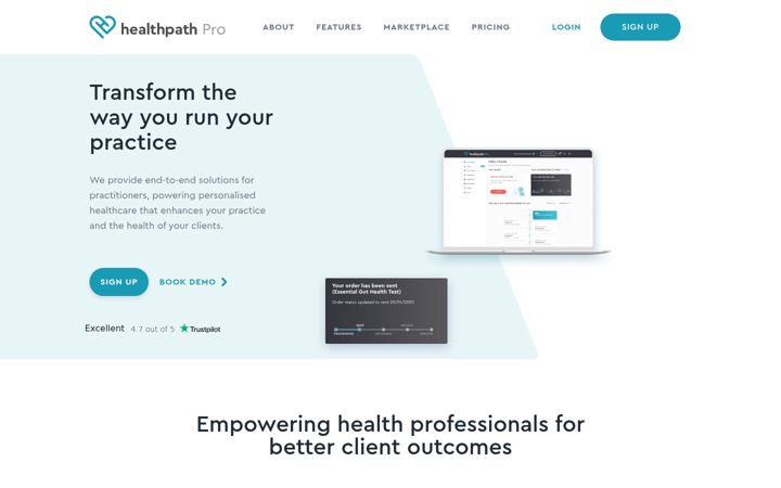 Screenshot of healthpathpro.com