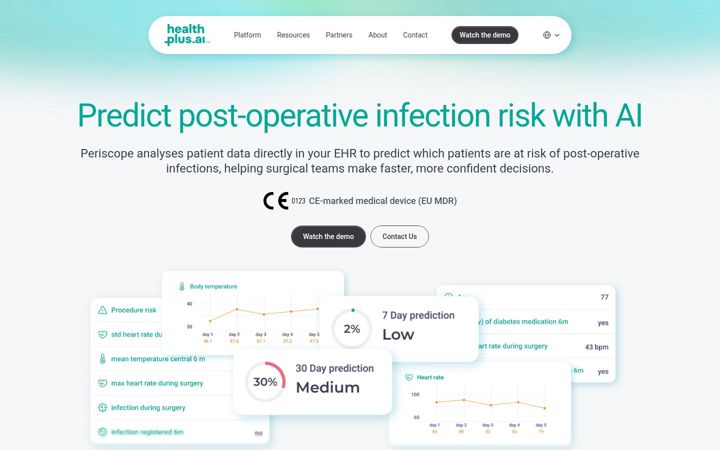 Screenshot von healthplus.ai