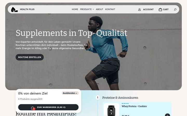 Screenshot of healthplusgmbh.com