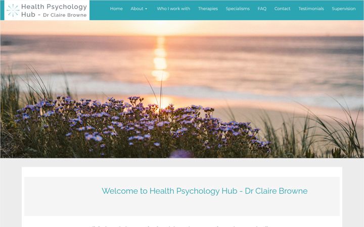 Screenshot of healthpsychologyhub.co.uk