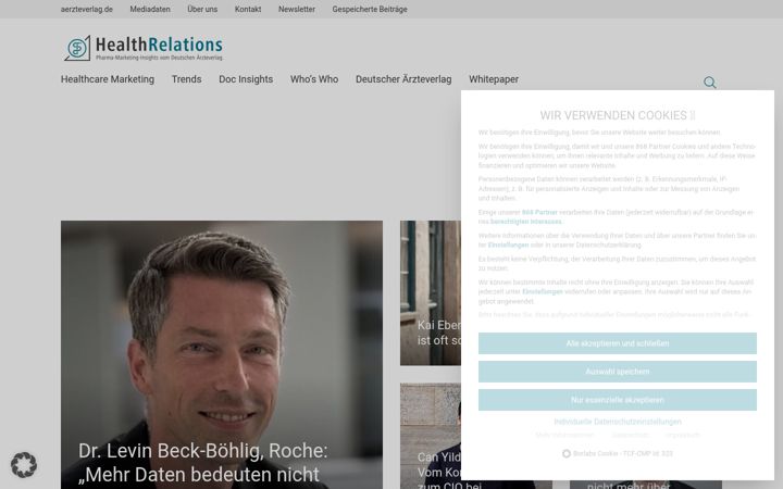 Zrzut ekranu healthrelations.de