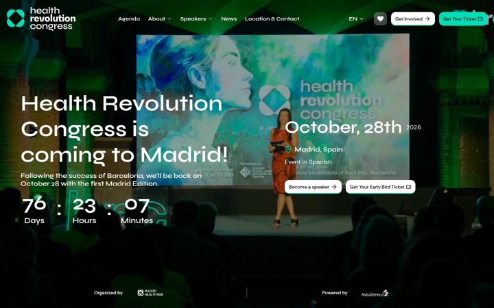 Screenshot of healthrevolutioncongress.com