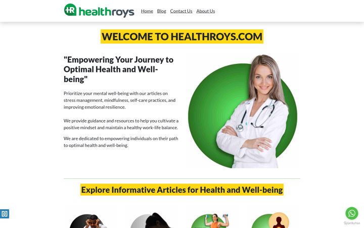 Screenshot of healthroys.com