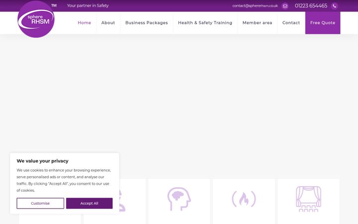 Screenshot of healthsafetycambridge.co.uk