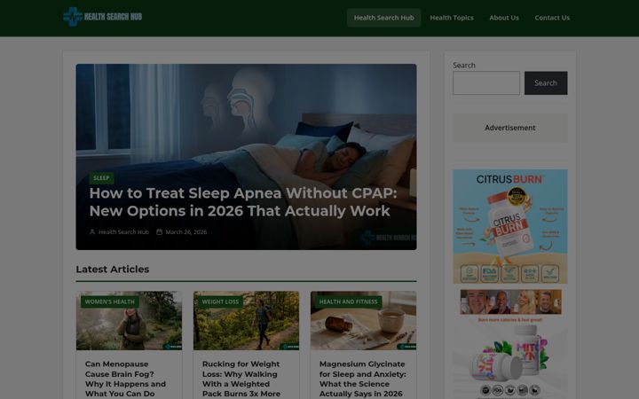 Screenshot of healthsearchhub.com