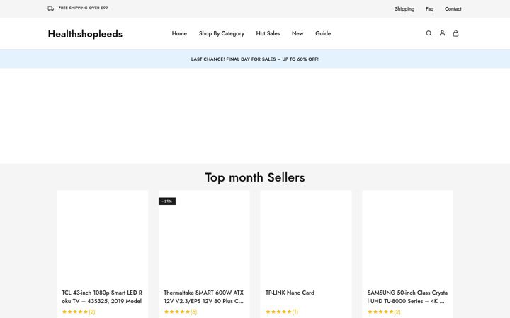 Screenshot of healthshopleeds.co.uk