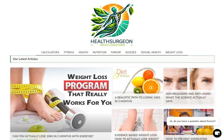 Screenshot of healthsurgeon.com
