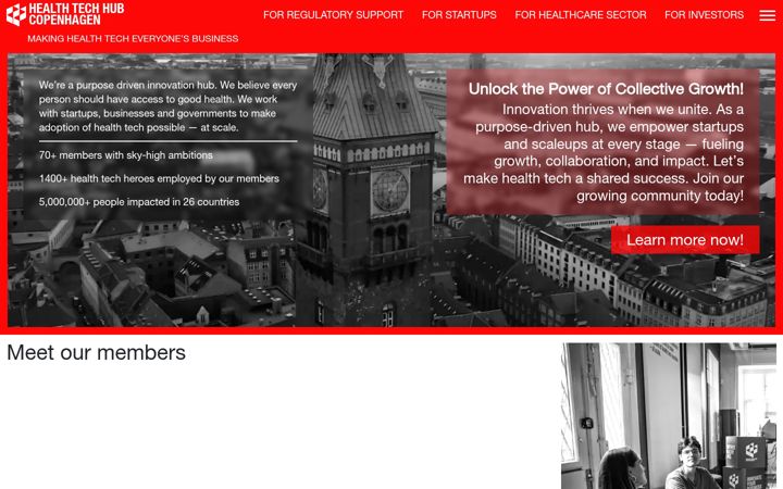 Screenshot of healthtechhub.org