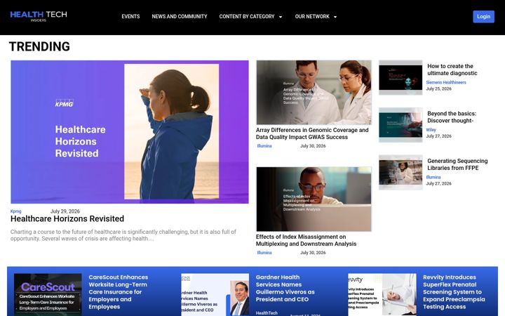 Screenshot of healthtechinsiders.com
