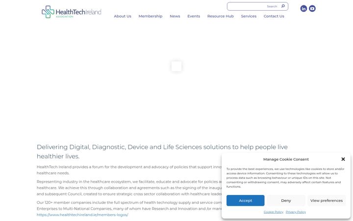 Screenshot of healthtechireland.ie