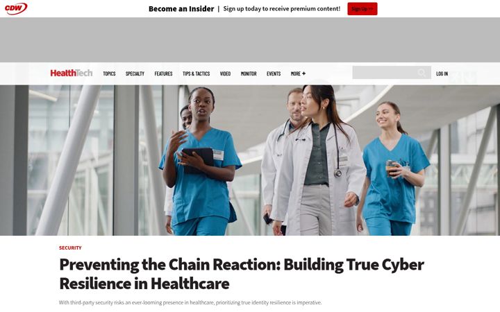 Screenshot of healthtechmagazine.net