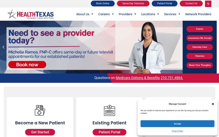 Screenshot of healthtexas.org