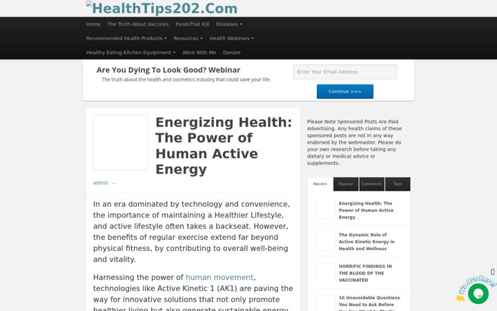 Screenshot of healthtips202.com