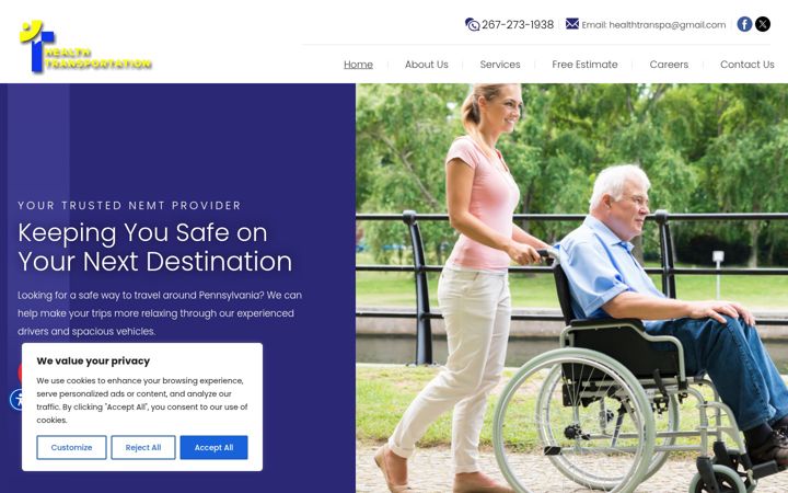 Screenshot of healthtransportationpa.com
