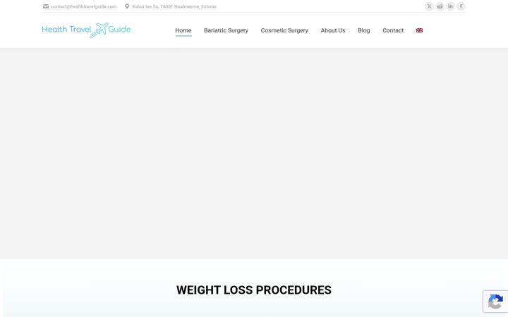 Screenshot of healthtravelguide.com