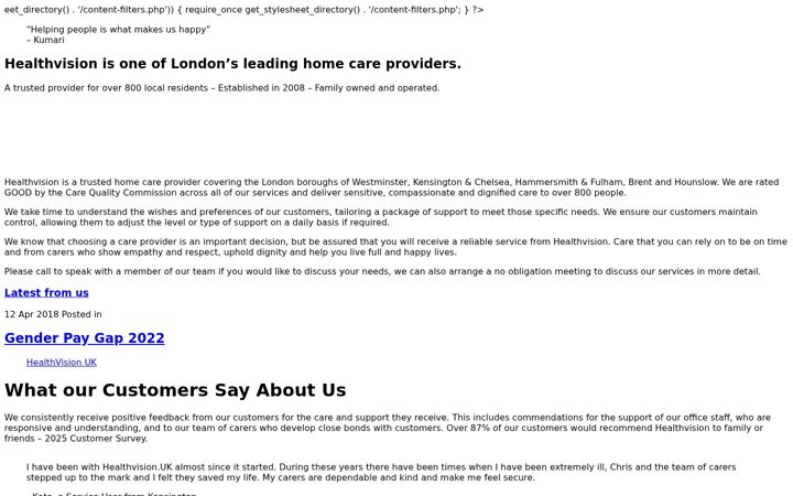 Screenshot of healthvisionuk.com
