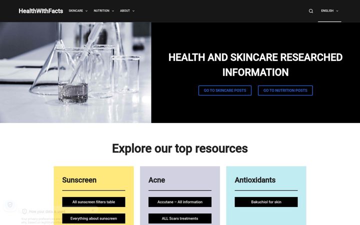 Screenshot of healthwithfacts.com