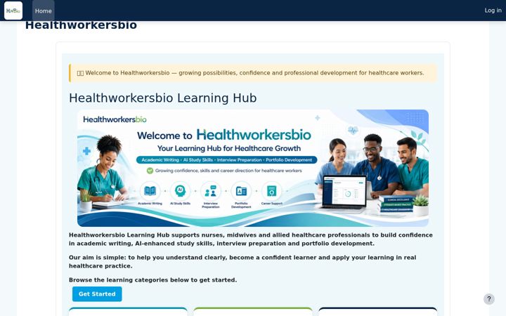 Screenshot of healthworkersbio.com
