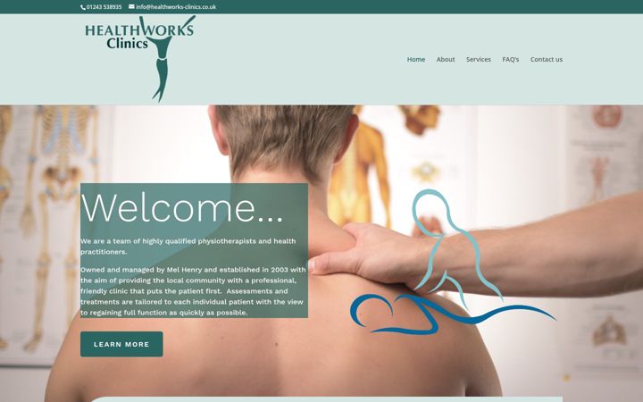 Screenshot of healthworksclinics.co.uk