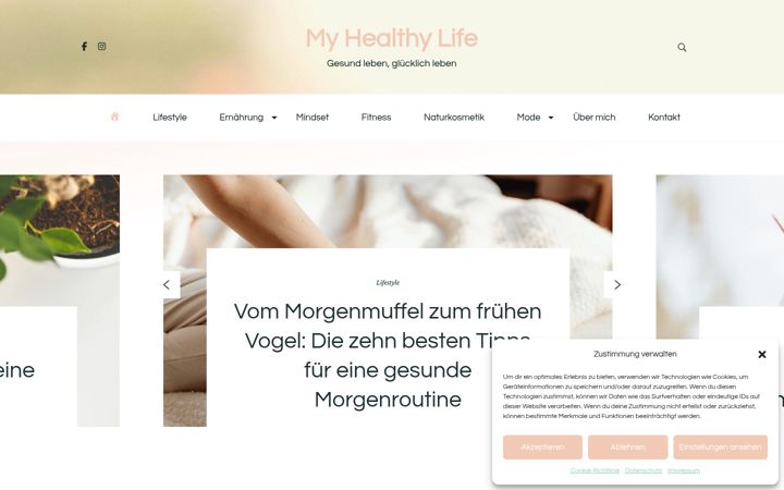 Zrzut ekranu healthy-living-blog.de