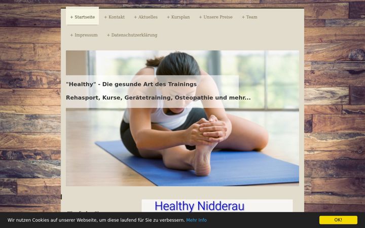 Screenshot of healthy-sporttherapie.de