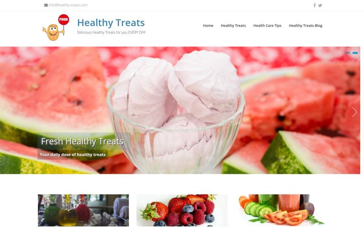 Screenshot of healthy-treats.com
