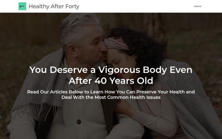 Screenshot of healthyafterforty.com