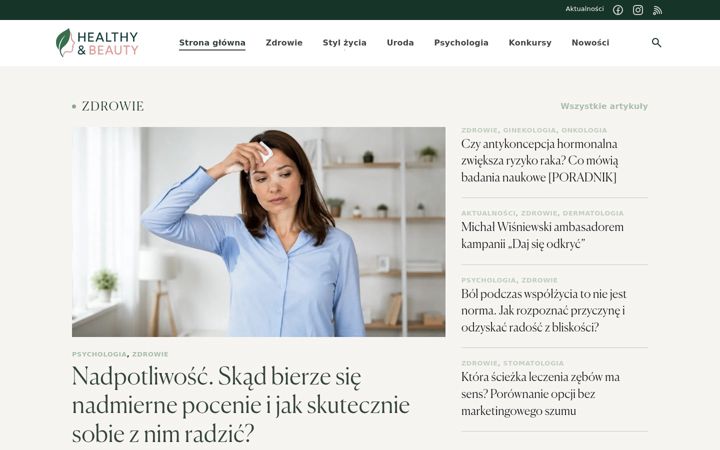 Screenshot of healthyandbeauty.pl