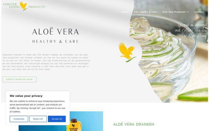 Screenshot of healthyandcare.nl
