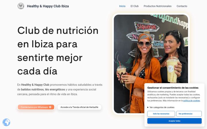 Screenshot of healthyandhappyclub.com