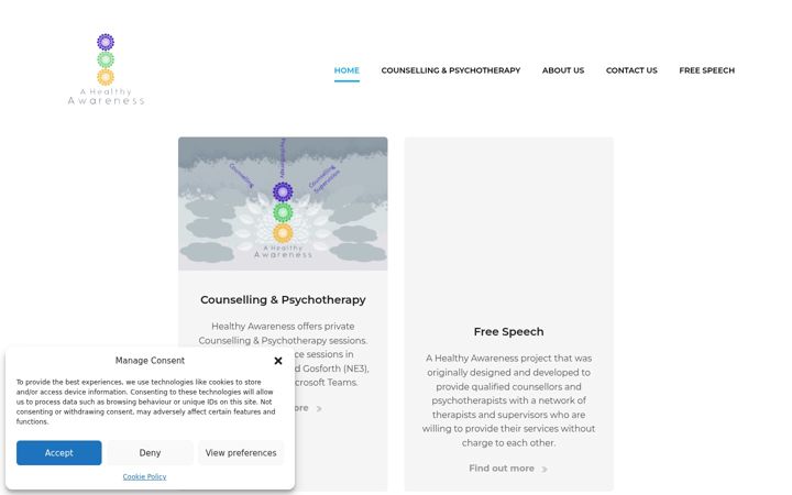 Screenshot of healthyawareness.org.uk