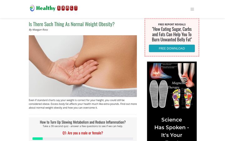 Screenshot of healthyexact.com