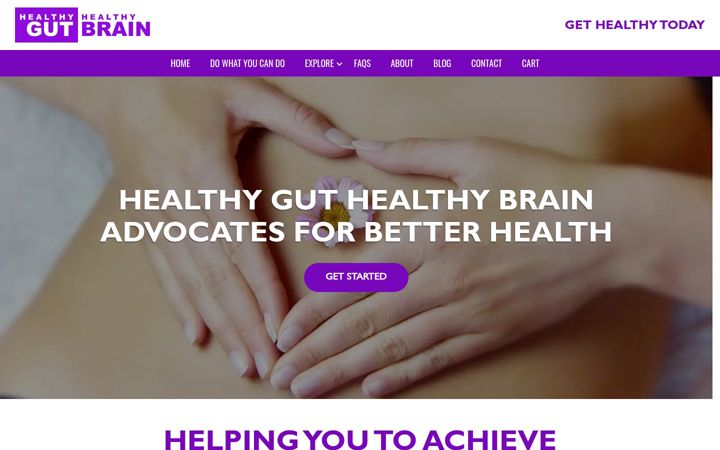 Screenshot of healthyguthealthybrain.com