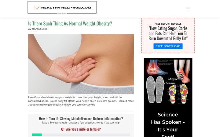 Screenshot of healthyhelphub.com