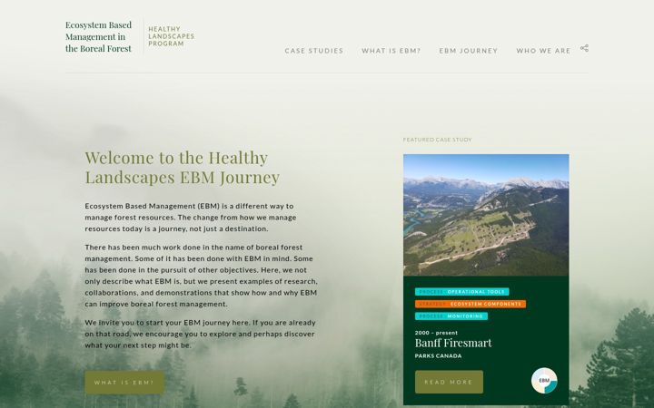 Screenshot of healthylandscapesebm.ca