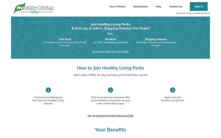 Screenshot of healthylivingperksprogram.com