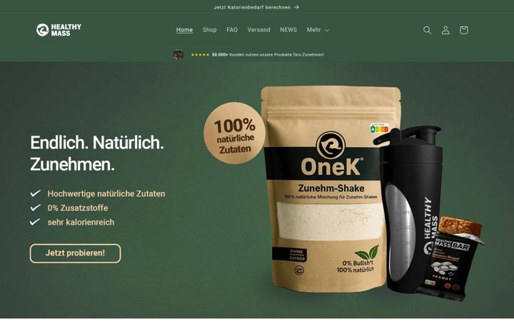 Screenshot of healthymass.de