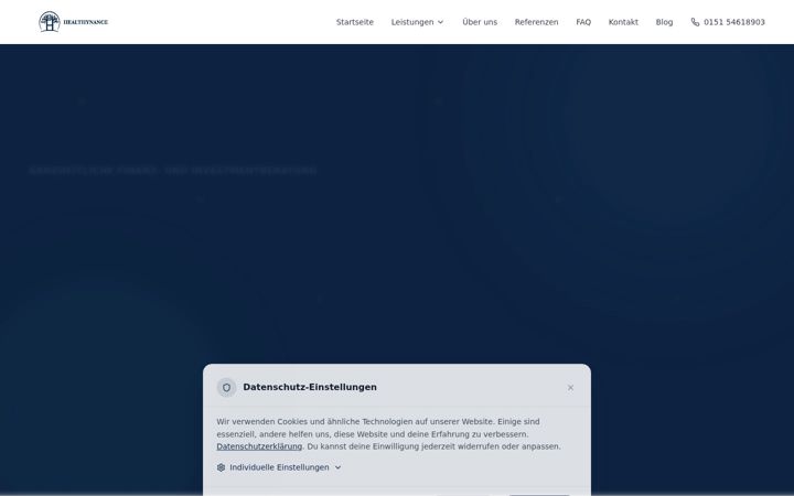 Snímek obrazovky healthynance.de