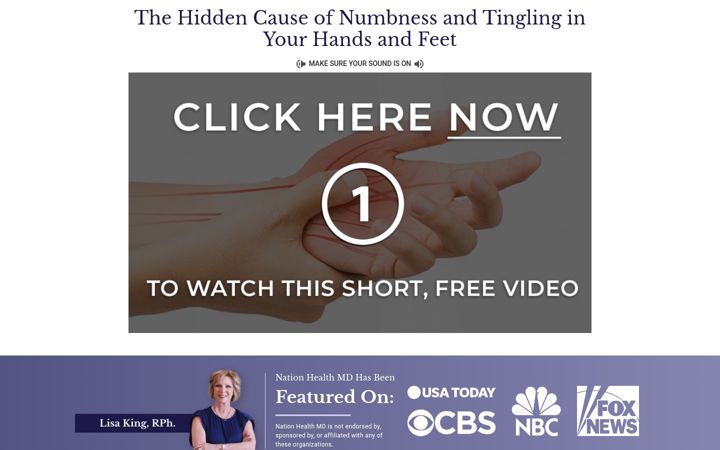 Screenshot of healthynervefunction.com