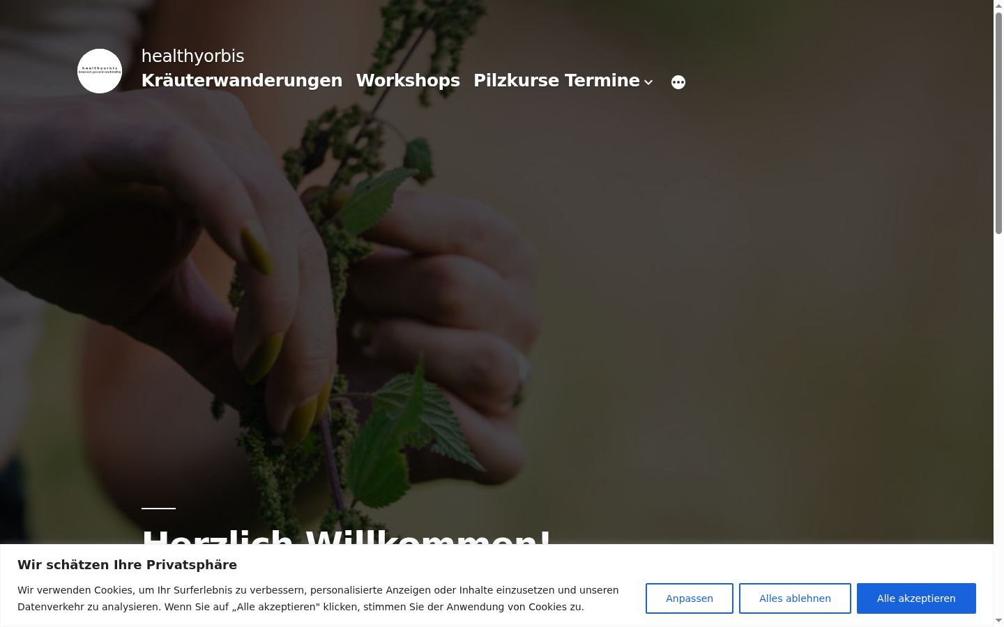 Screenshot του banner συγκατάθεσης που εμφανίστηκε πριν από οποιαδήποτε αλληλεπίδραση