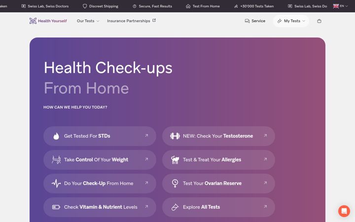 Screenshot of healthyourself.eu