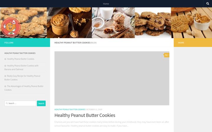 Screenshot of healthypeanutbuttercookies.com