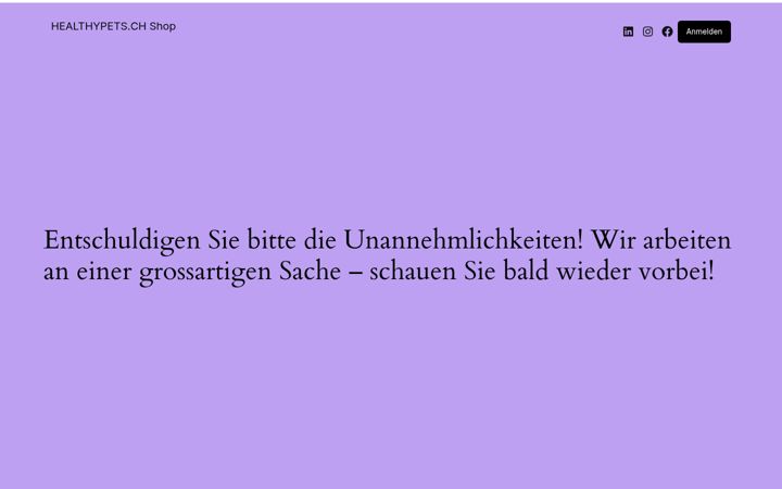 Screenshot of healthypets.ch