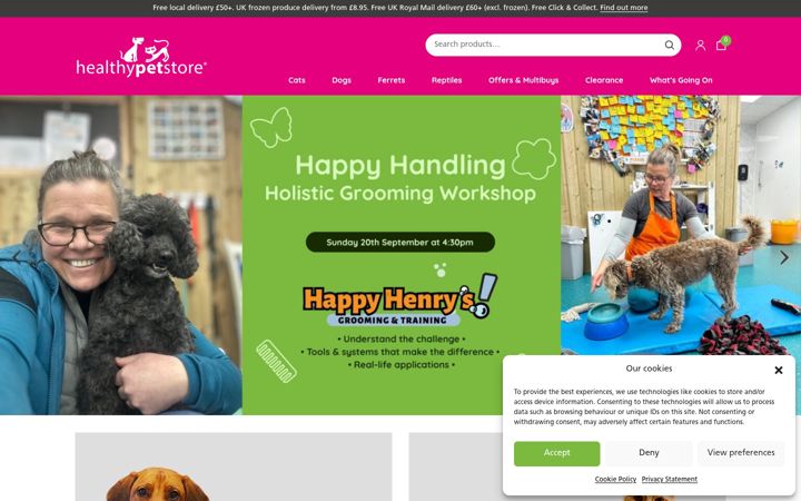 Screenshot of healthypetstore.co.uk