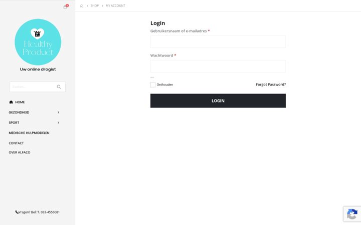 Screenshot of healthyproduct.nl