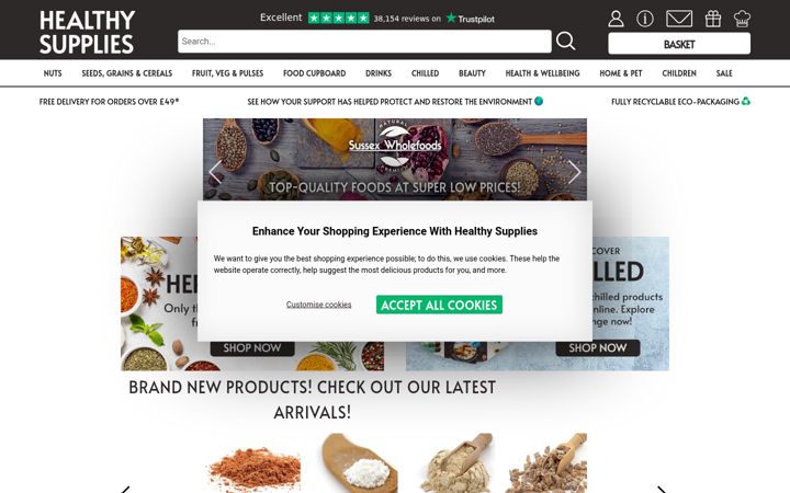 Screenshot of healthysupplies.co.uk