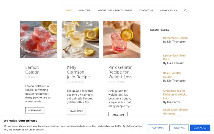Screenshot of healthytrimrecipes.com