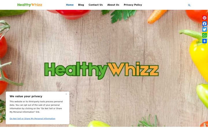 Screenshot of healthywhizz.com