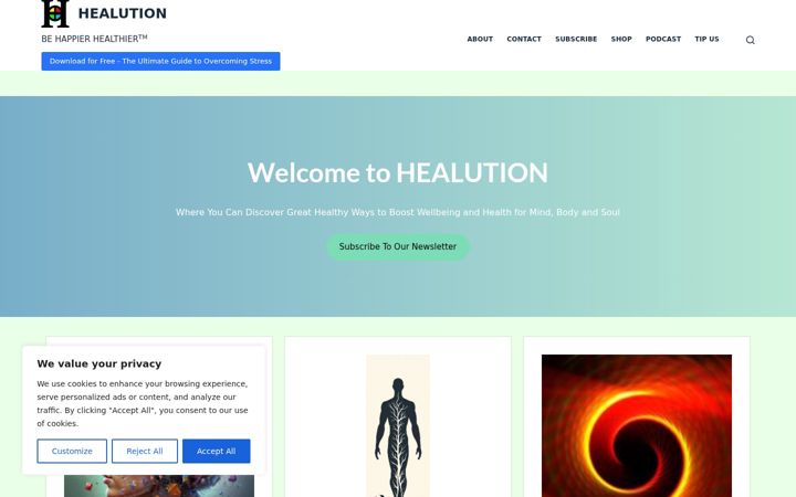 Screenshot of healution.com